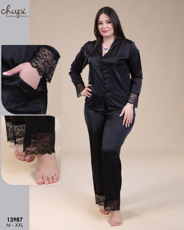 Chupi 13987 a Elegant 2-Piece Satin Set – Luxurious & Comfortable 13987