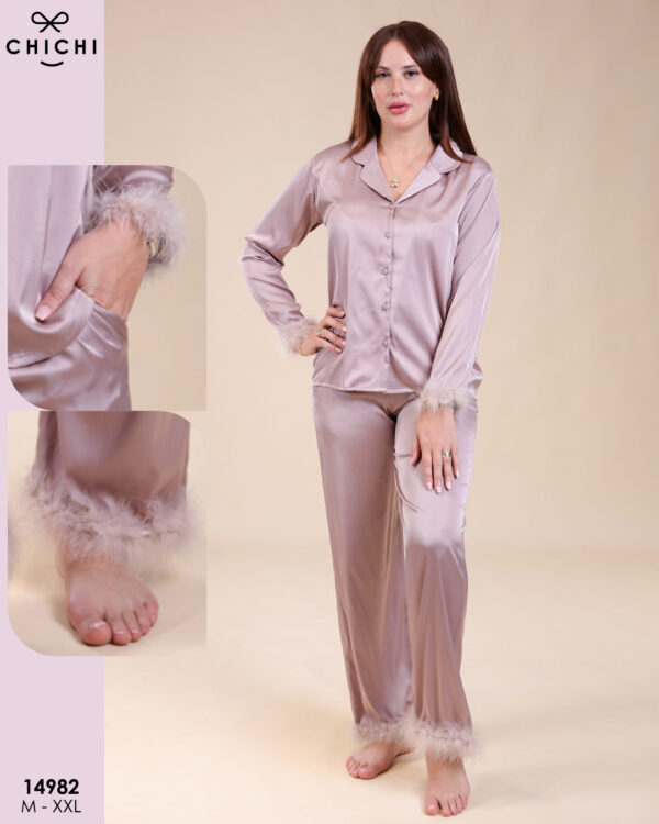 2 Pieces satin 14982