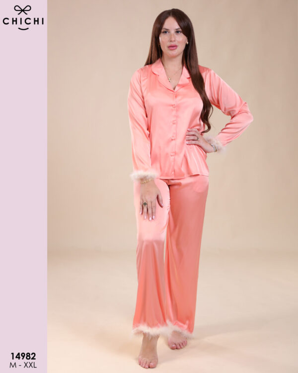 2 Pieces satin 14982