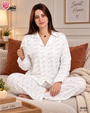 Rose Miss Pyjama – Réf 00488 – Blanc