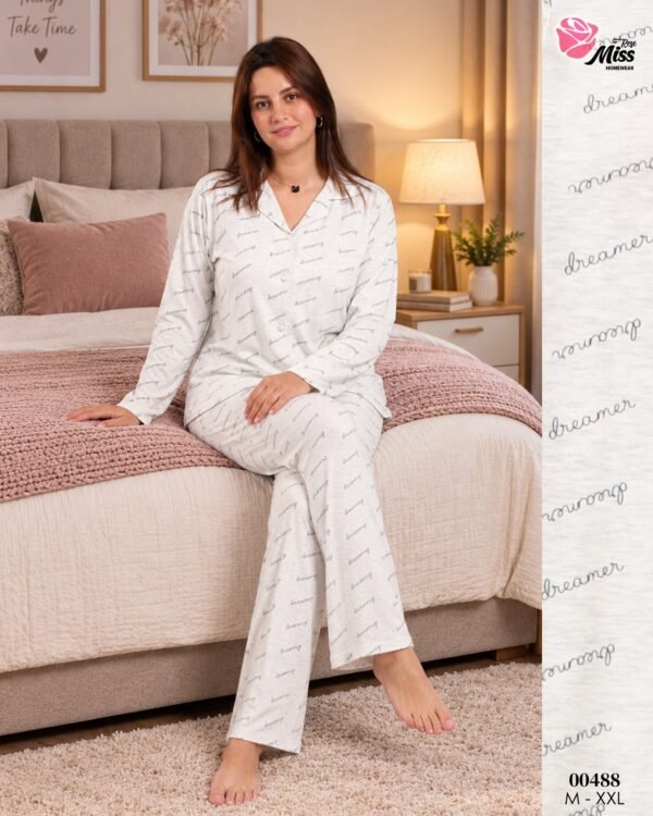 Rose Miss Pyjama – Réf 00488 – Gris chiné clair