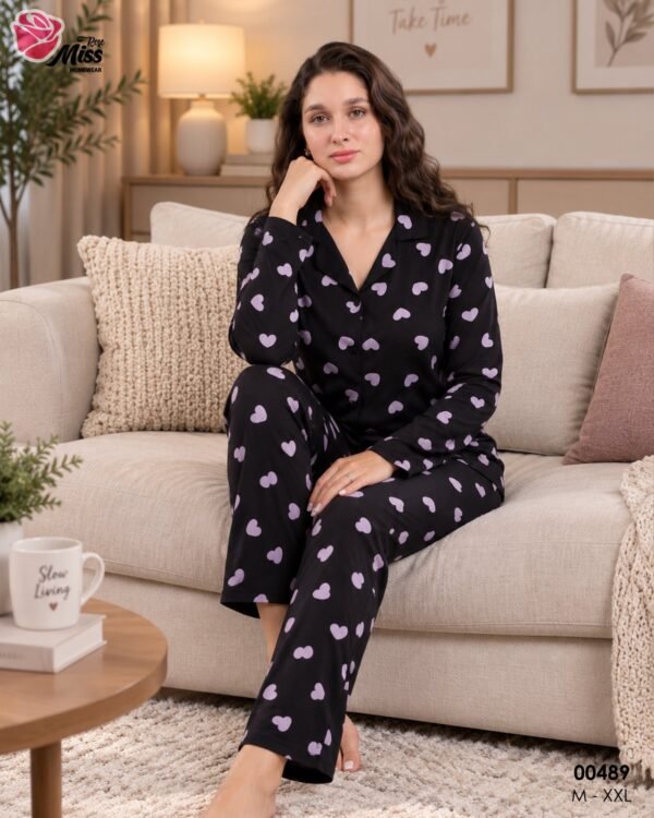 Rose Miss Pyjama – Réf 00489 – Noir