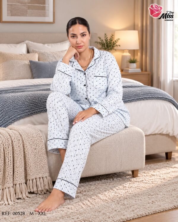 Rose Miss Pyjama – Réf 00528 – Bleu ciel