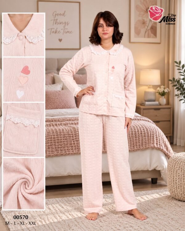 Rose Miss Pyjama – Réf 00570 – Rose poudré