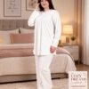 Rose Miss Pyjama – Réf 00705 – Blanc pois gris