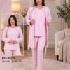 Rose Miss Pyjama 3 pièces avec robe de chambre – Réf 16229 – Rose