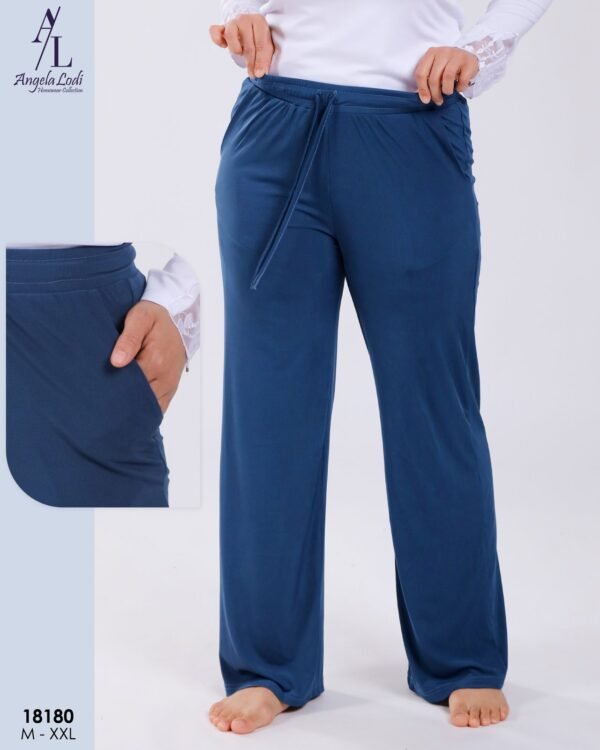 Angela Lodi Pantalon d'intérieur large – Réf 18180 – Bleu pétrole