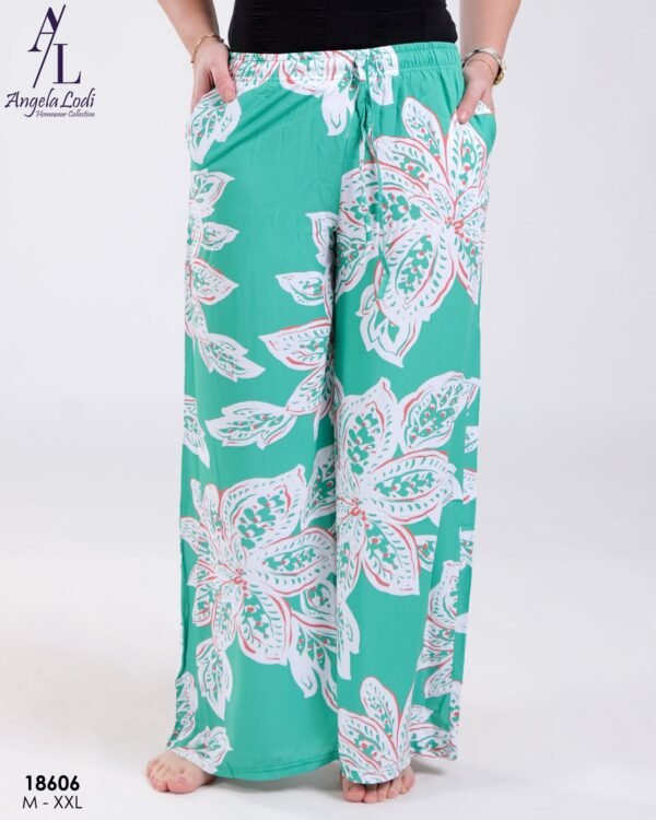 Angela Lodi Pantalon d'intérieur large imprimé – Réf 18606 – Vert
