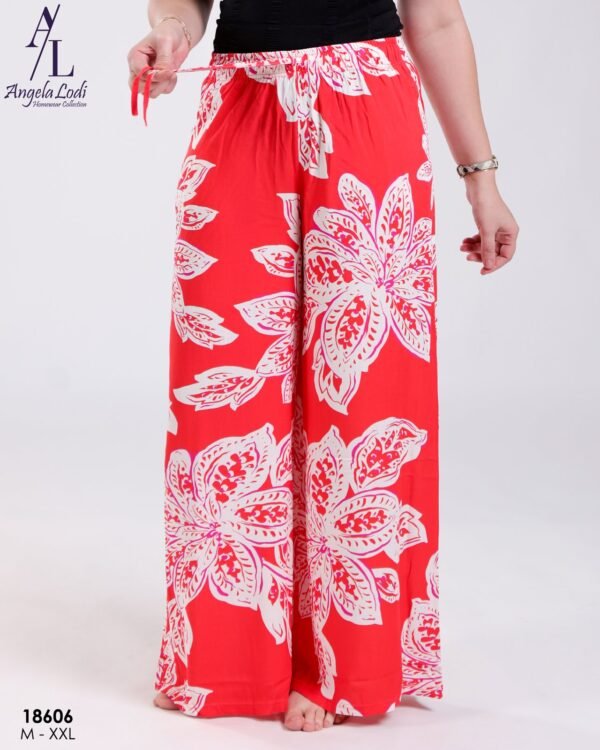 Angela Lodi Pantalon d'intérieur large imprimé – Réf 18606 – Rouge