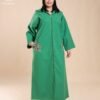 Amira Djellaba zippée brodée – Réf 12660 – Vert
