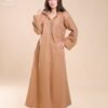 Amira Djellaba zippée brodée – Réf 12690 – Camel