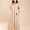 Amira Djellaba zippée brodée – Réf 12741 – Beige