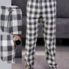 Axis Pantalon de pyjama homme à carreaux – Réf 17456 – Gris anthracite