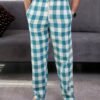 Axis Pantalon de pyjama homme à carreaux – Réf 17456 – Bleu pétrole