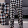 Axis Pantalon de pyjama homme à carreaux – Réf 17613 – Noir orange