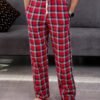 Axis Pantalon de pyjama homme à carreaux – Réf 17613 – Rouge