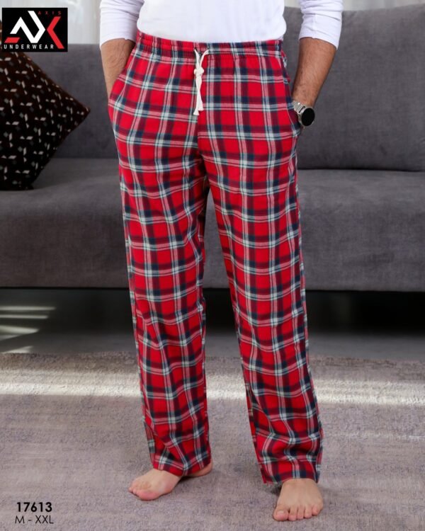 Axis Pantalon de pyjama homme à carreaux – Réf 17613 – Rouge