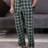 Axis Pantalon de pyjama homme à carreaux – Réf 17613 – Vert foncé