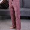 Axis Pantalon de pyjama homme rayé – Réf 17614 – Bordeaux