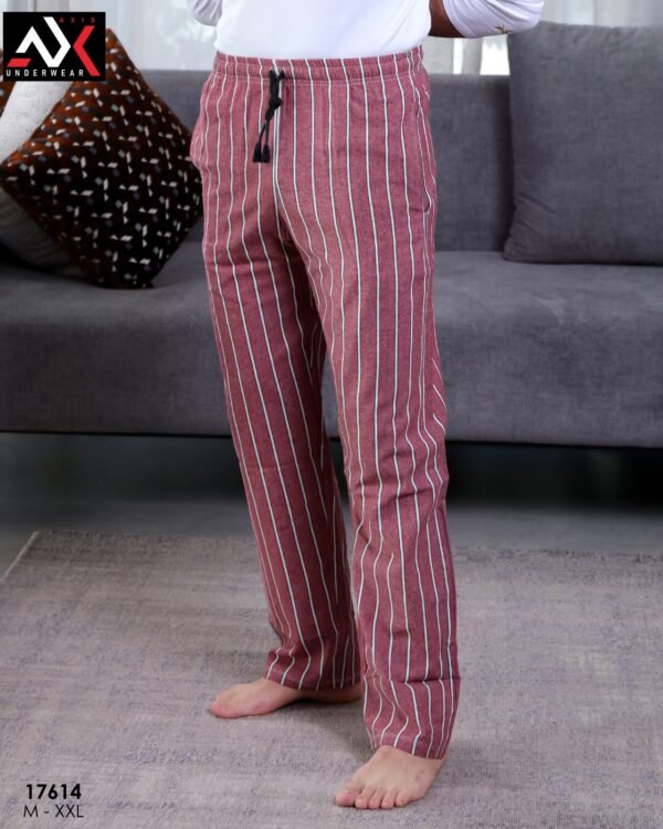 Axis Pantalon de pyjama homme rayé – Réf 17614 – Bordeaux