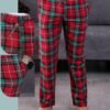 Axis Pantalon de pyjama homme à carreaux – Réf 17621 – Rouge vert
