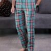 Axis Pantalon de pyjama homme à carreaux – Réf 17621 – Turquoise