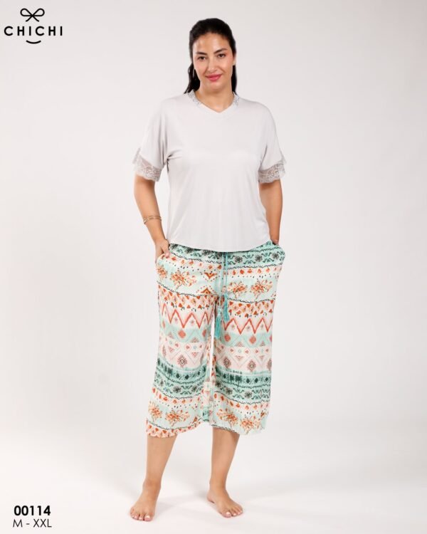 Chichi Pyjama pantacourt – Réf 00114 – Gris