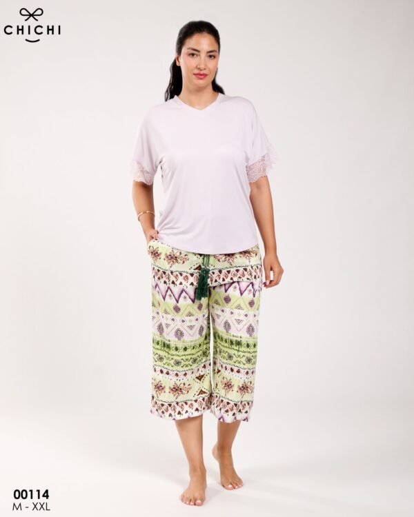 Chichi Pyjama pantacourt – Réf 00114 – Lilas