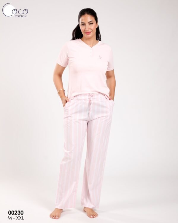 Coco Cotton Pyjama – Réf 00230 – Rose