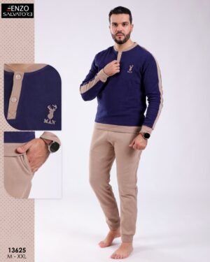Enzo Salvatore Pyjama homme – Réf 13625 – Bleu marine