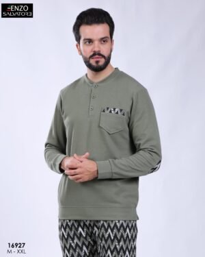 Enzo Salvatore Pyjama homme – Réf 16927 – Vert kaki