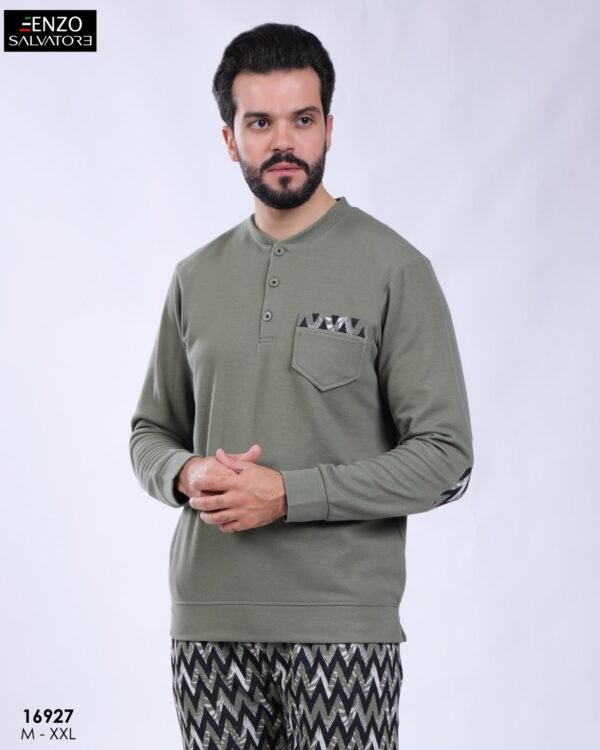Enzo Salvatore Pyjama homme – Réf 16927 – Vert kaki