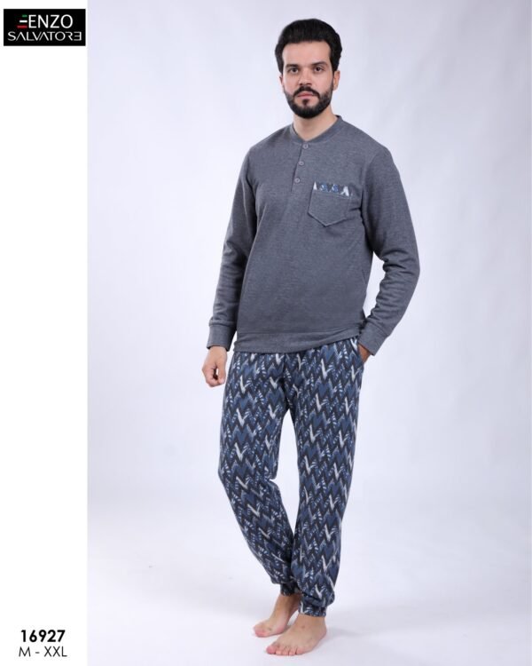 Enzo Salvatore Pyjama homme – Réf 16927 – Gris anthracite
