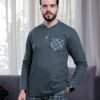 Enzo Salvatore Pyjama homme à carreaux – Réf 17159 – Vert foncé