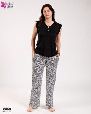 Flora Mode Pyjama – Réf 00020 – Noir