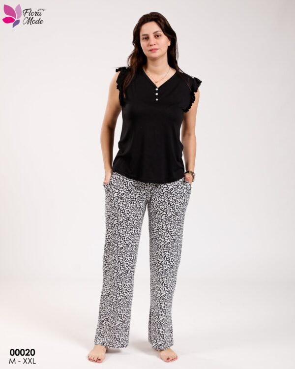 Flora Mode Pyjama – Réf 00020 – Noir