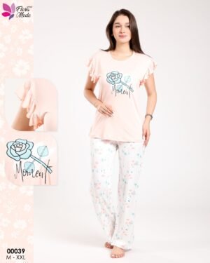 Flora Mode Pyjama – Réf 00039 – Pêche