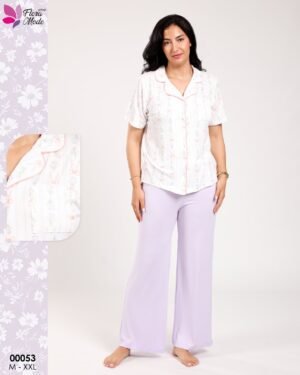 Flora Mode Pyjama – Réf 00053 – Lilas