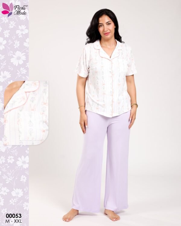 Flora Mode Pyjama – Réf 00053 – Lilas