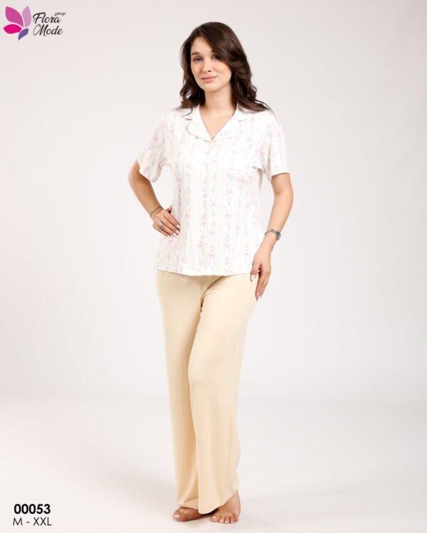 Flora Mode Pyjama – Réf 00053 – Beige