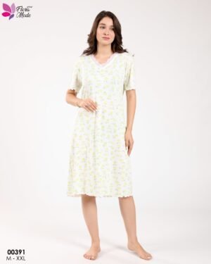 Flora Mode Chemise de nuit – Réf 00391 – Vert pâle