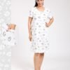 Flora Mode Chemise de nuit – Réf 00398 – Blanc