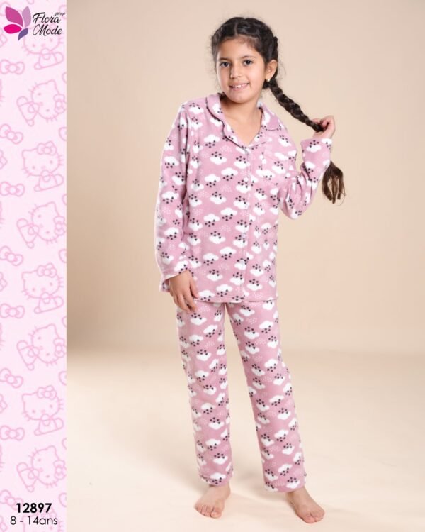 Flora Mode Pyjama enfant polaire – Réf 12897 – Rose