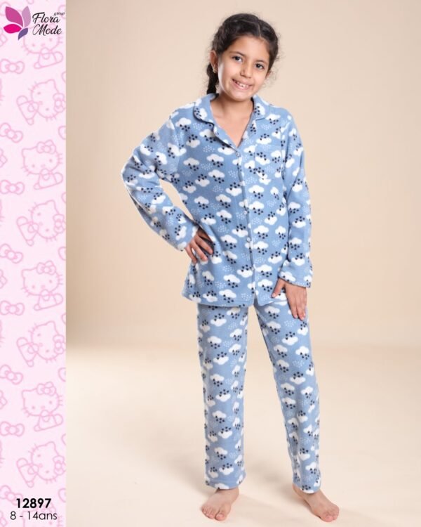 Flora Mode Pyjama enfant polaire – Réf 12897 – Bleu