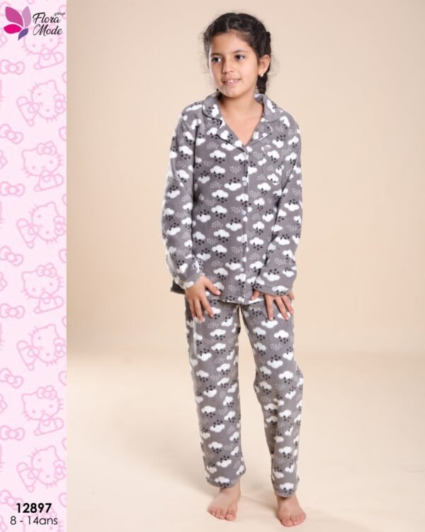 Flora Mode Pyjama enfant polaire – Réf 12897 – Gris