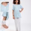 Flora Mode Pyjama fille – Réf 14795 – Vert d'eau Flora Mode Pyjama fille – Réf 14795 – Vert d'eau