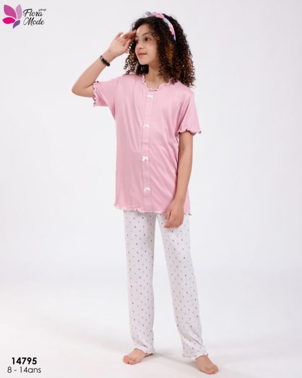 Flora Mode Pyjama fille – Réf 14795 – Rose Flora Mode Pyjama fille – Réf 14795 – Rose