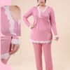 Flora Mode Pyjama dentelle – Réf 15414 – Vieux rose