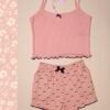 Flora Mode Pyjama short et caraco – Réf 16109 – Corail