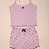Flora Mode Pyjama short et caraco – Réf 16109 – Rose